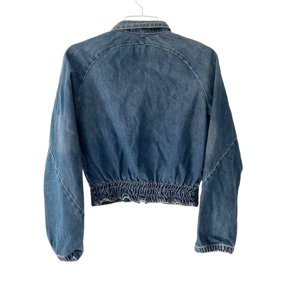 Vintage Levi’s Denim Jean Crop Jacket Zipper Made in Belgium size small - Picture 4 of 11
